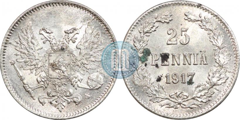 Picture 25 pennia 1917 year S 