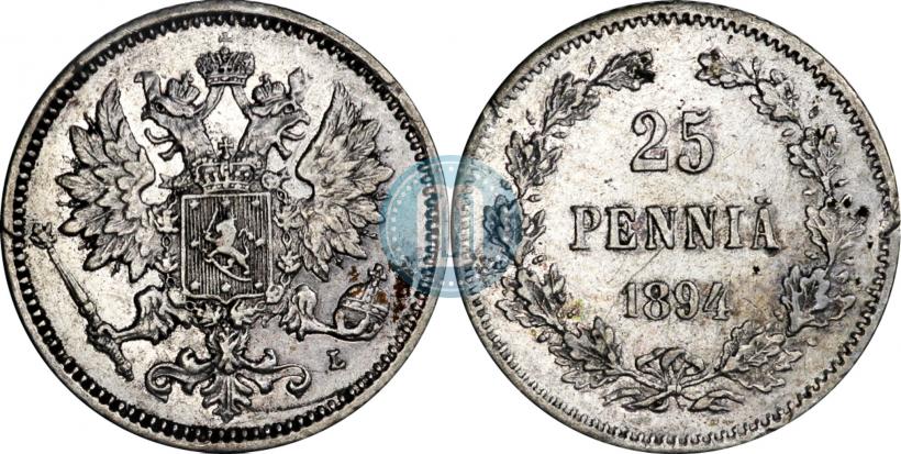 Picture 25 pennia 1894 year L 