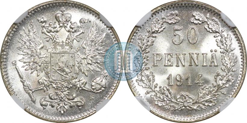 Picture 50 pennia 1914 year S 