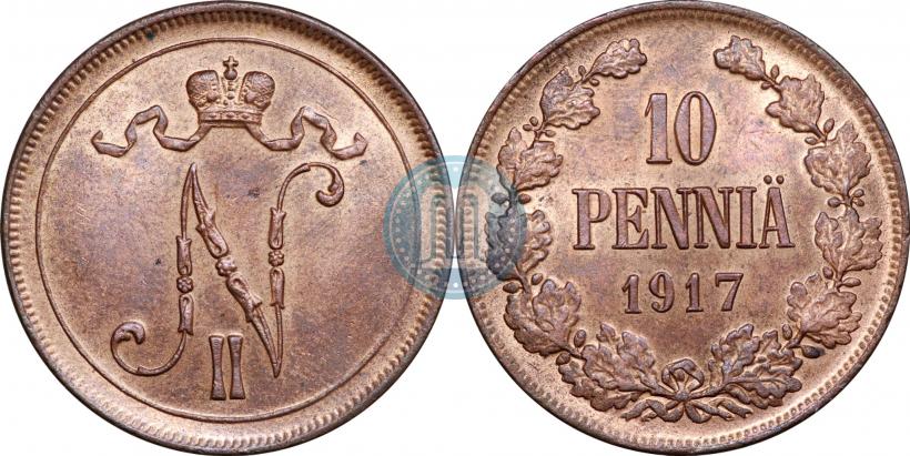 Picture 10 pennia 1917 year  