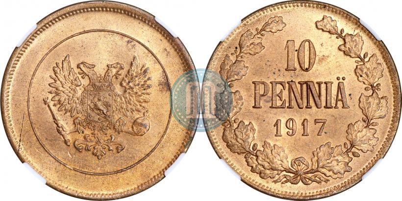 Picture 10 pennia 1917 year  