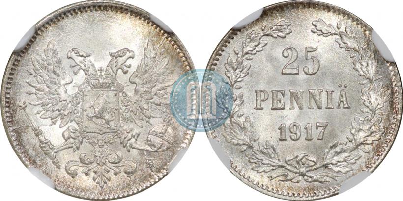 Picture 25 pennia 1917 year S 