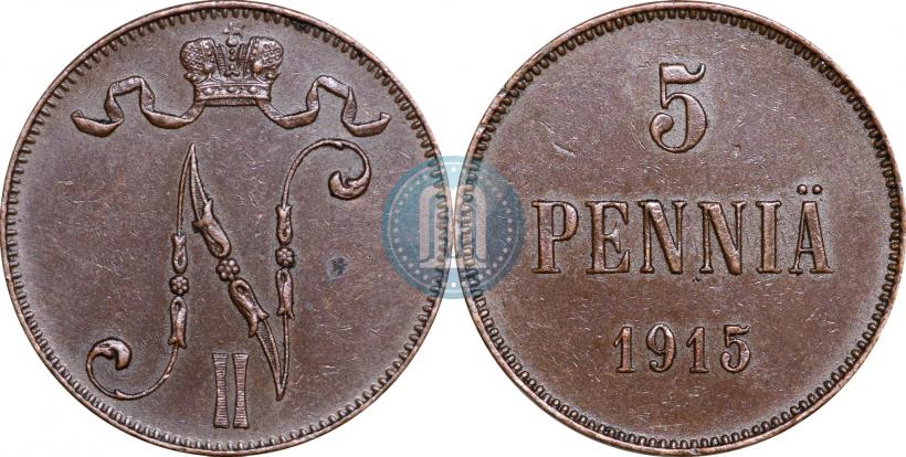 Picture 5 pennia 1915 year  