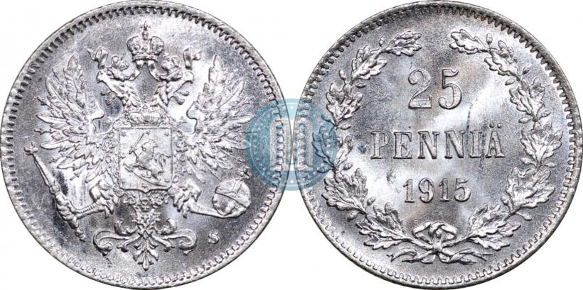 Picture 25 pennia 1915 year S 