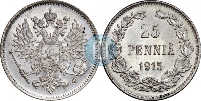 Picture 25 pennia 1915 year S 