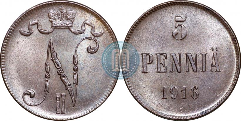 Picture 5 pennia 1916 year  