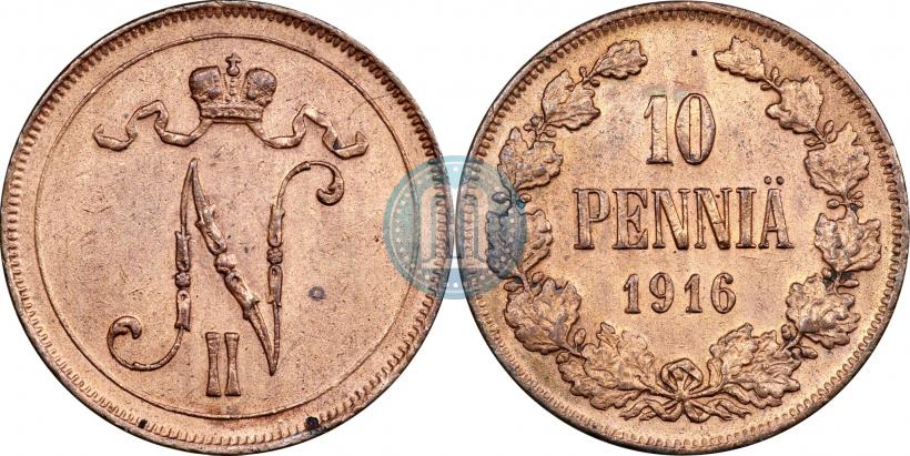 Picture 10 pennia 1916 year  