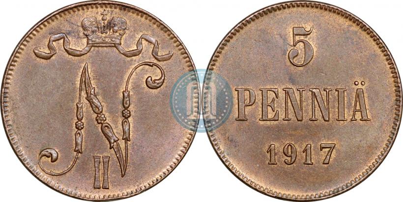 Picture 5 pennia 1917 year  