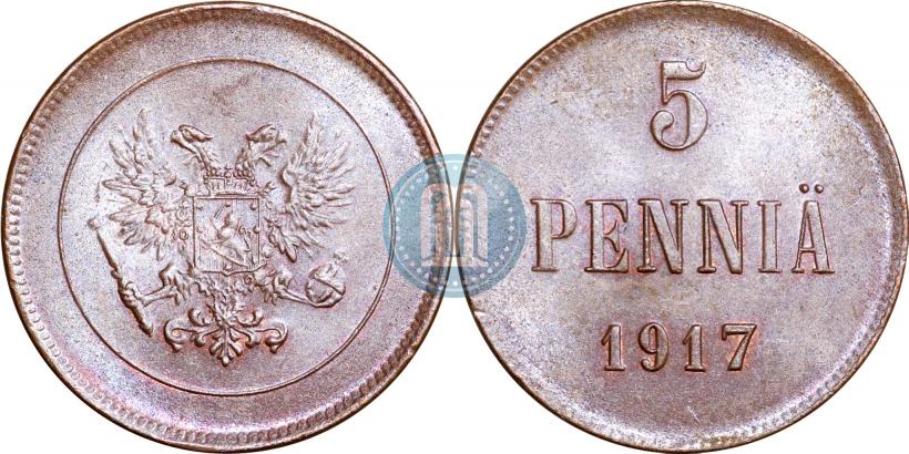 Picture 5 pennia 1917 year  