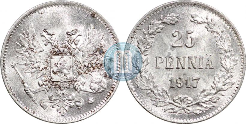 Picture 25 pennia 1917 year S 