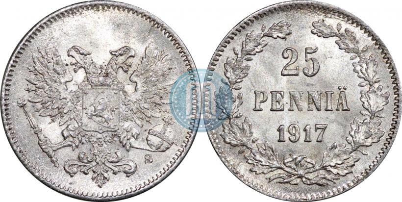 Picture 25 pennia 1917 year S 