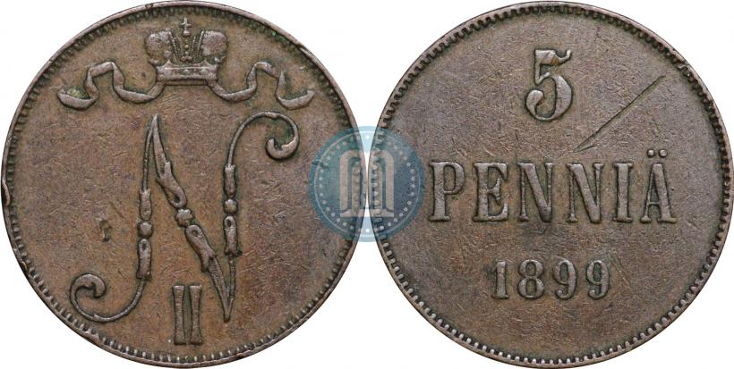 Picture 5 pennia 1899 year  