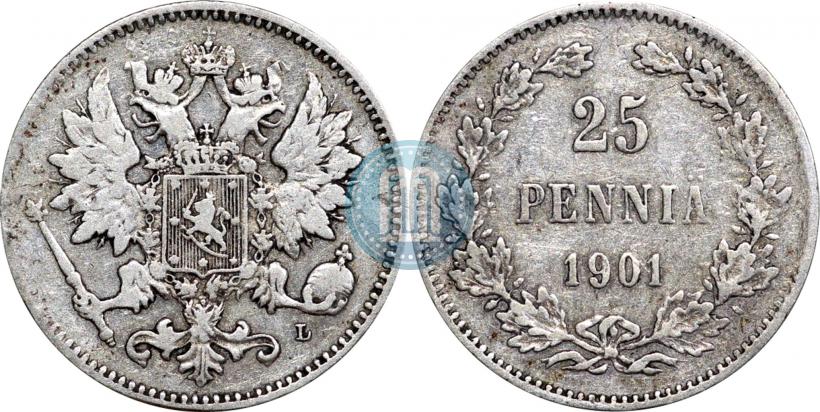 Picture 25 pennia 1901 year L 