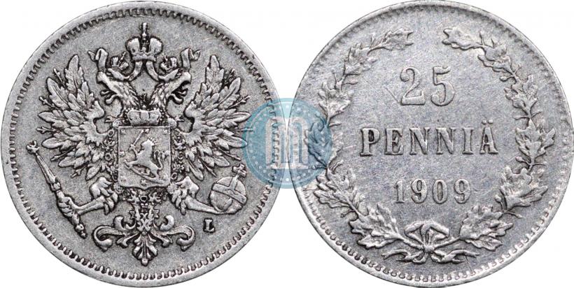 Picture 25 pennia 1909 year L 