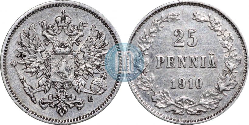 Picture 25 pennia 1910 year L 