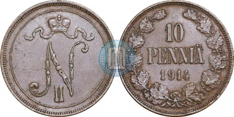 Picture 10 pennia 1914 year  