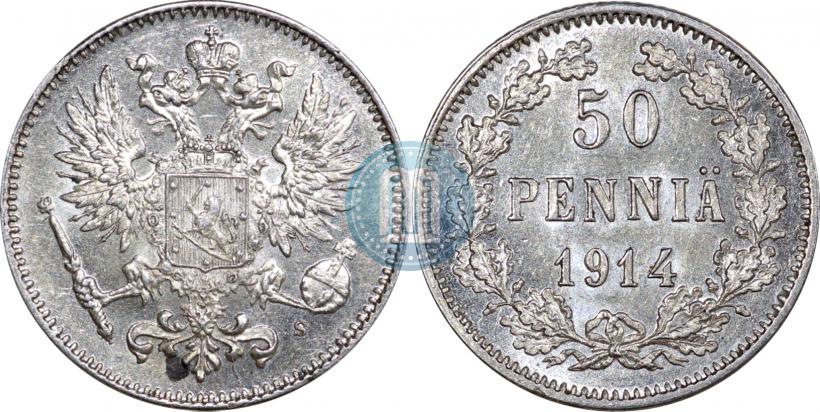 Picture 50 pennia 1914 year S 