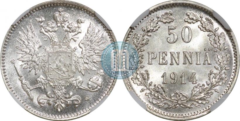 Picture 50 pennia 1914 year S 