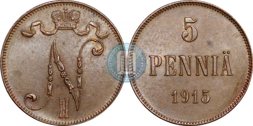 Picture 5 pennia 1915 year  