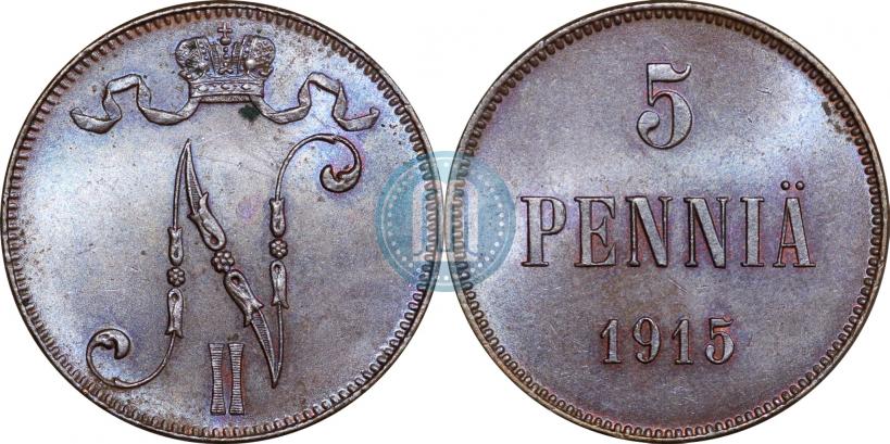 Picture 5 pennia 1915 year  