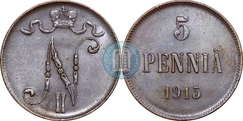 Picture 5 pennia 1915 year  