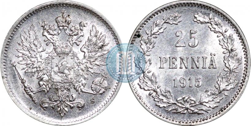 Picture 25 pennia 1915 year S 