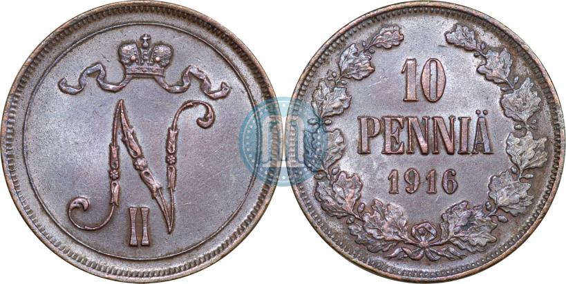 Picture 10 pennia 1916 year  