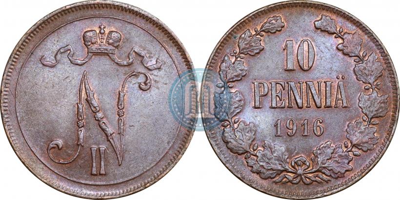 Picture 10 pennia 1916 year  