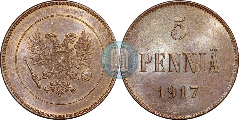 Picture 5 pennia 1917 year  