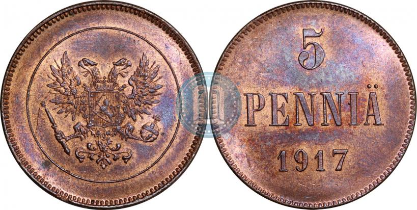 Picture 5 pennia 1917 year  