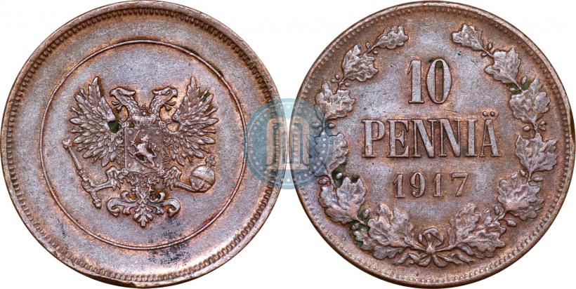 Picture 10 pennia 1917 year  