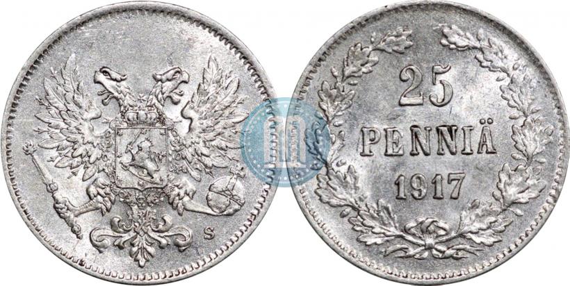 Picture 25 pennia 1917 year S 