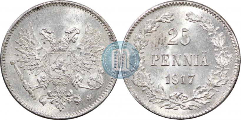 Picture 25 pennia 1917 year S 