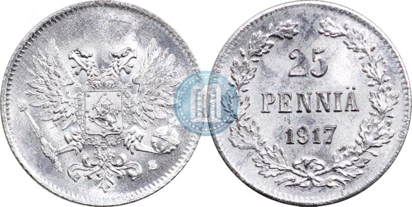 Picture 25 pennia 1917 year S 