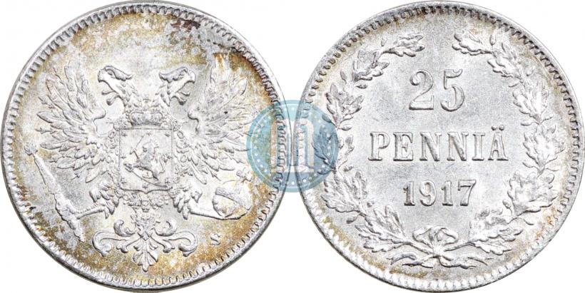 Picture 25 pennia 1917 year S 