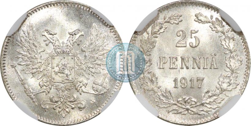 Picture 25 pennia 1917 year S 