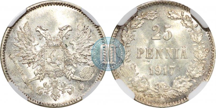 Picture 25 pennia 1917 year S 