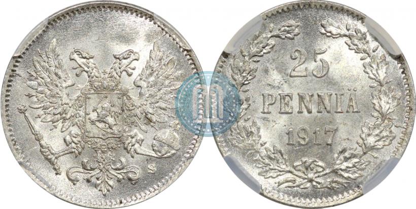 Picture 25 pennia 1917 year S 