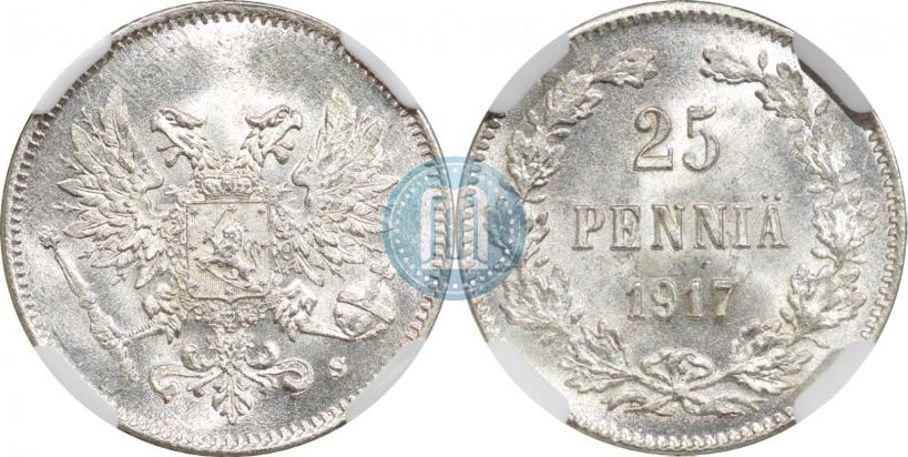 Picture 25 pennia 1917 year S 