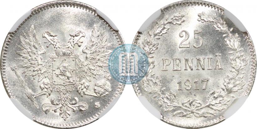 Picture 25 pennia 1917 year S 