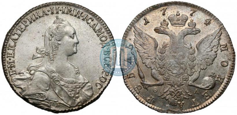 Picture 1 rouble 1774 year СПБ-ФЛ 