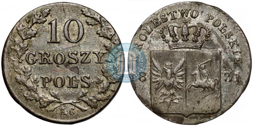 Picture 10 groszy 1831 year KG "Polish uprising"