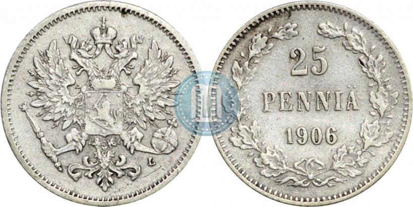 Picture 25 pennia 1906 year L 