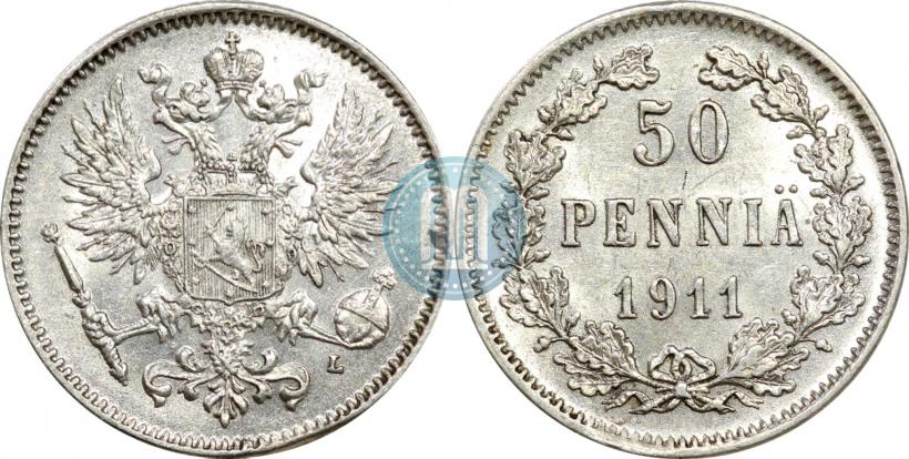 Picture 50 pennia 1911 year L 