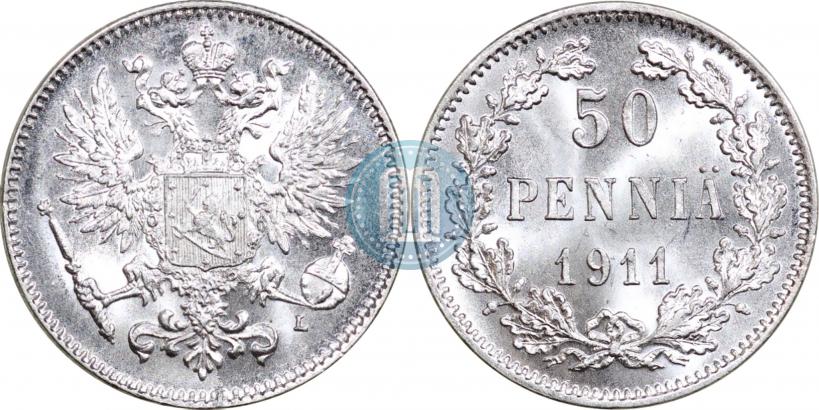 Picture 50 pennia 1911 year L 