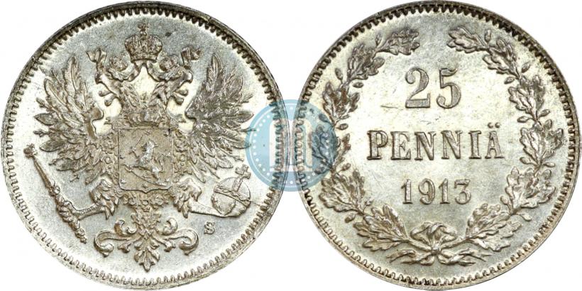 Picture 25 pennia 1913 year S 