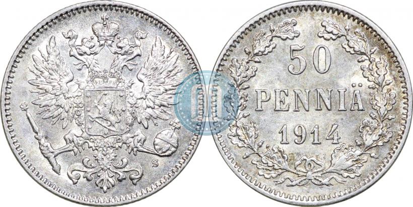 Picture 50 pennia 1914 year S 