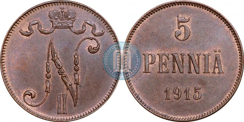 Picture 5 pennia 1915 year  