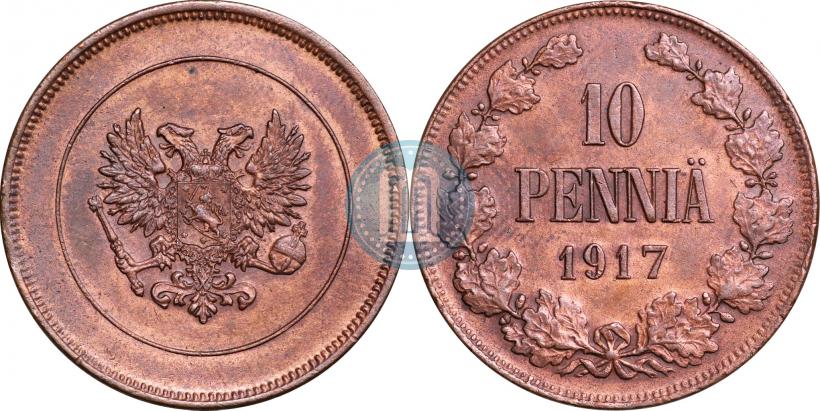 Picture 10 pennia 1917 year  