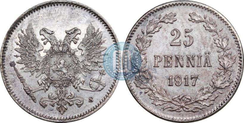 Picture 25 pennia 1917 year S 